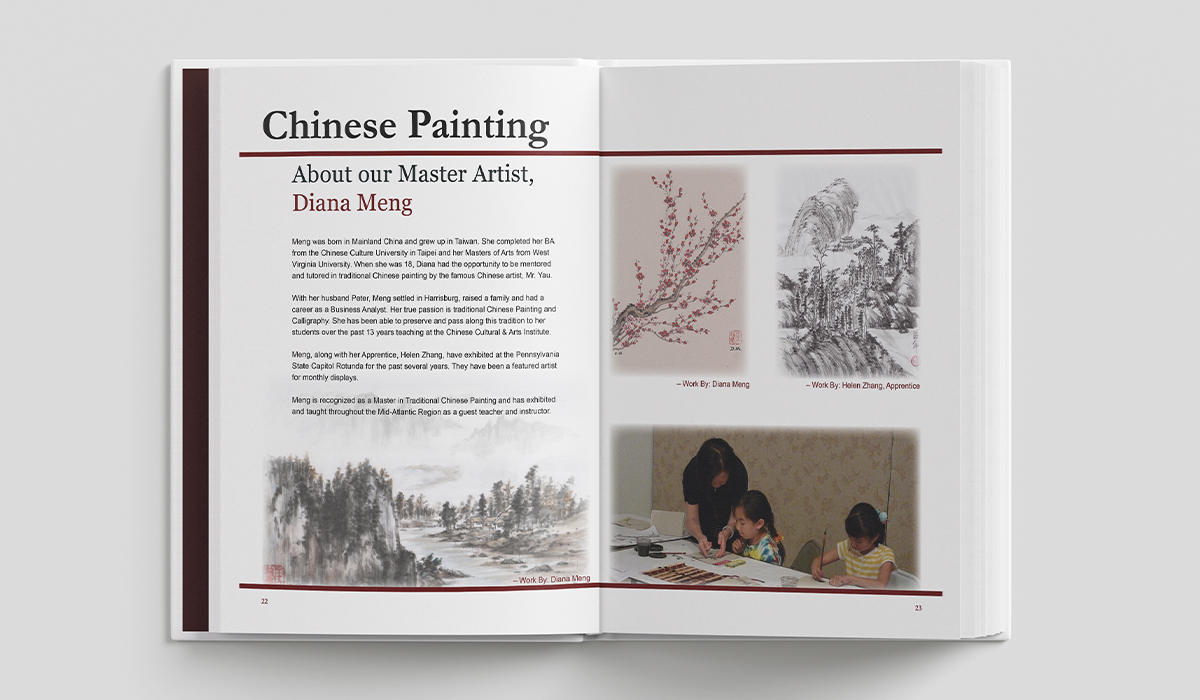 A spread focusing on the artist of CCAI